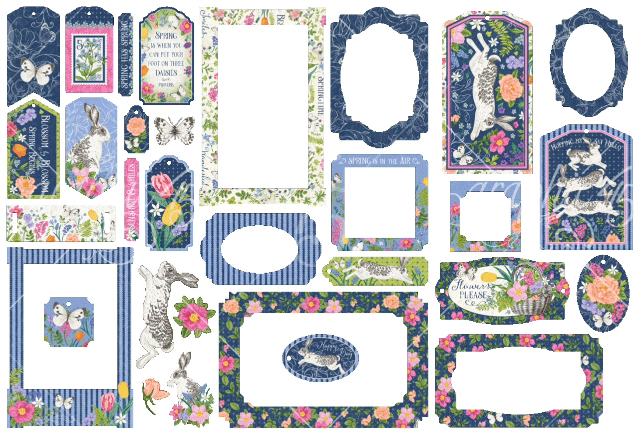 Graphic 45 Spring is in the Air Chipboard Pieces, Tags & Frames (4502978) Graphic 45 Spring is in the Air Chipboard Pieces, Tags & Frames (4502978)
