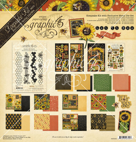 Graphic 45 Let it Bee Keepsake Kit with Exclusive Metal Die-Set (4503006)