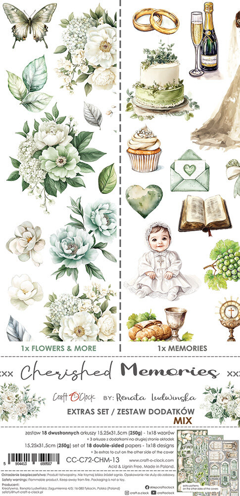 Craft O'Clock Cherished Memories Extras Set Mix (CC-C72-CHM-13)