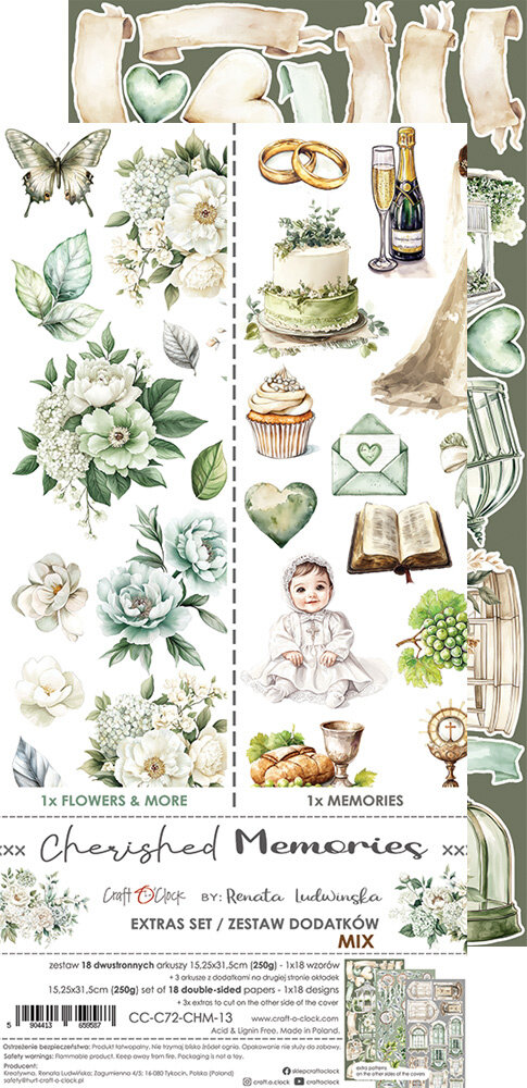 Craft O'Clock Cherished Memories Extras Set Mix (CC-C72-CHM-13)