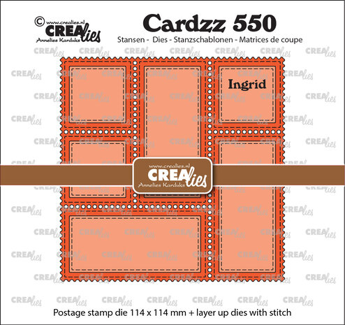 Crealies Cardzz Stansen Postzegelframe Ingrid (CLCZ550)