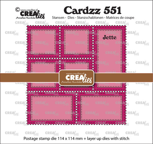 Crealies Cardzz Stansen Postzegelframe Jette (CLCZ551)