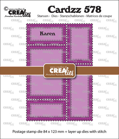 Crealies Cardzz Stansen Postzegelframe Karen (CLCZ578)
