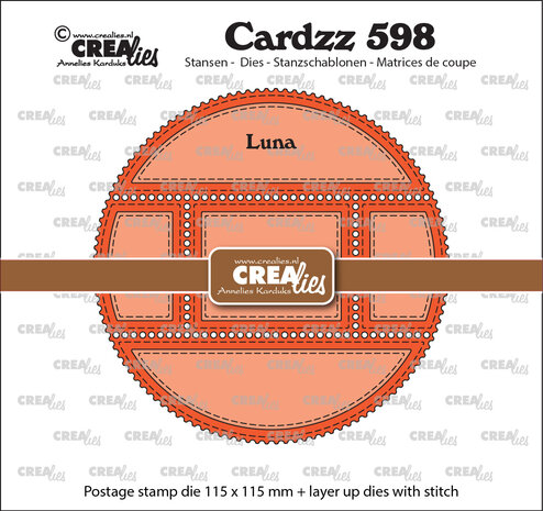 Crealies Cardzz Dies Postage Stamp Frame Luna (CLCZ598)