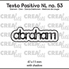 Crealies Texto Positivo Dies Abraham (POSNL53)