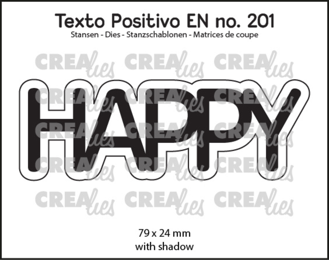 Crealies Texto Positivo Dies HAPPY (POSEN201)
