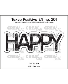 Crealies Texto Positivo Stansen HAPPY (POSEN201)