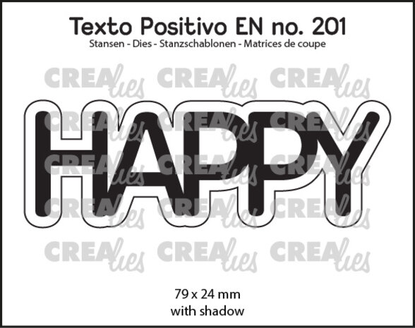 Crealies Texto Positivo Dies HAPPY (POSEN201)
