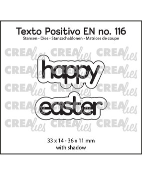 Crealies Texto Positivo Stansen Happy Easter (POSEN116)