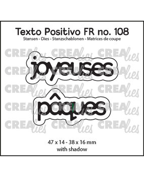 Crealies Texto Positivo Stansen Joyeuses Pâques (POSFR108)
