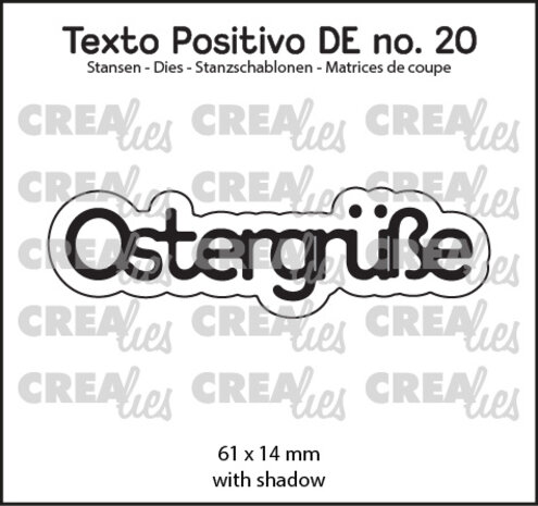 Crealies Texto Positivo Stansen Ostergrüße (POSDE20)