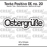 Crealies Texto Positivo Dies Ostergrüße (POSDE20)