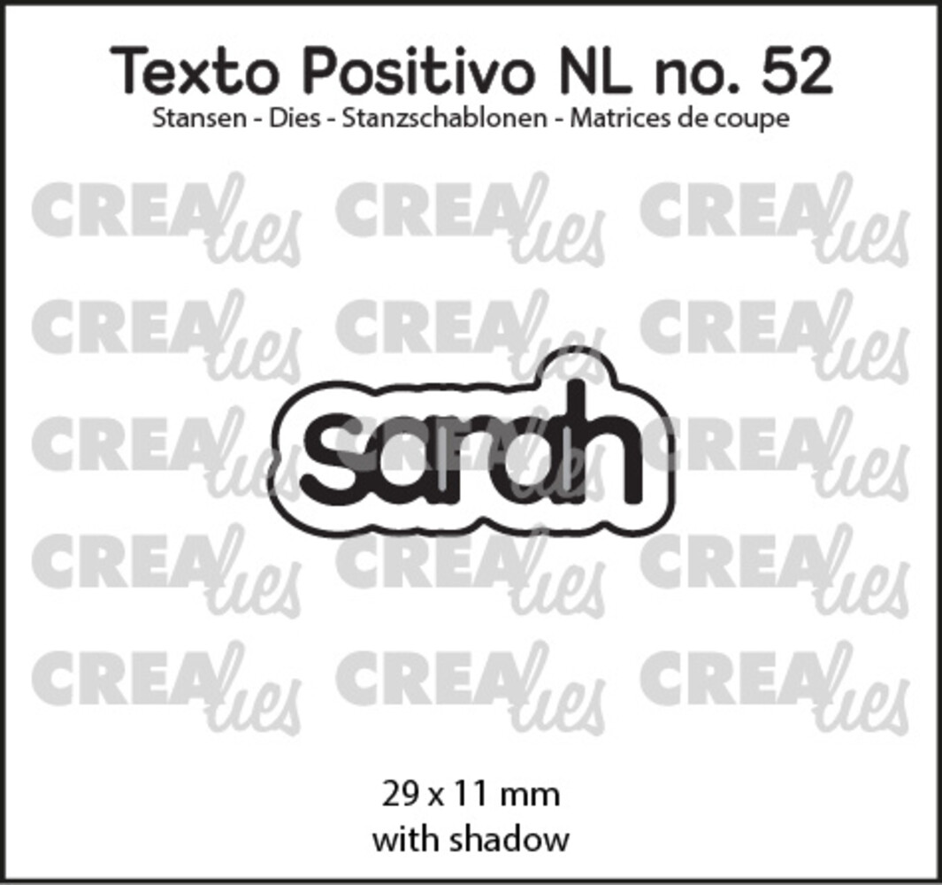 Crealies Texto Positivo Dies Sarah (POSNL52)