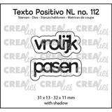 Crealies Texto Positivo Stansen Vrolijk Pasen (POSNL112)