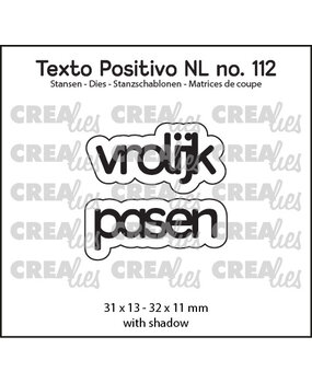 Crealies Texto Positivo Stansen Vrolijk Pasen (POSNL112)