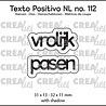 Crealies Texto Positivo Stansen Vrolijk Pasen (POSNL112) Crealies Texto Positivo Stansen Vrolijk Pasen (POSNL112)