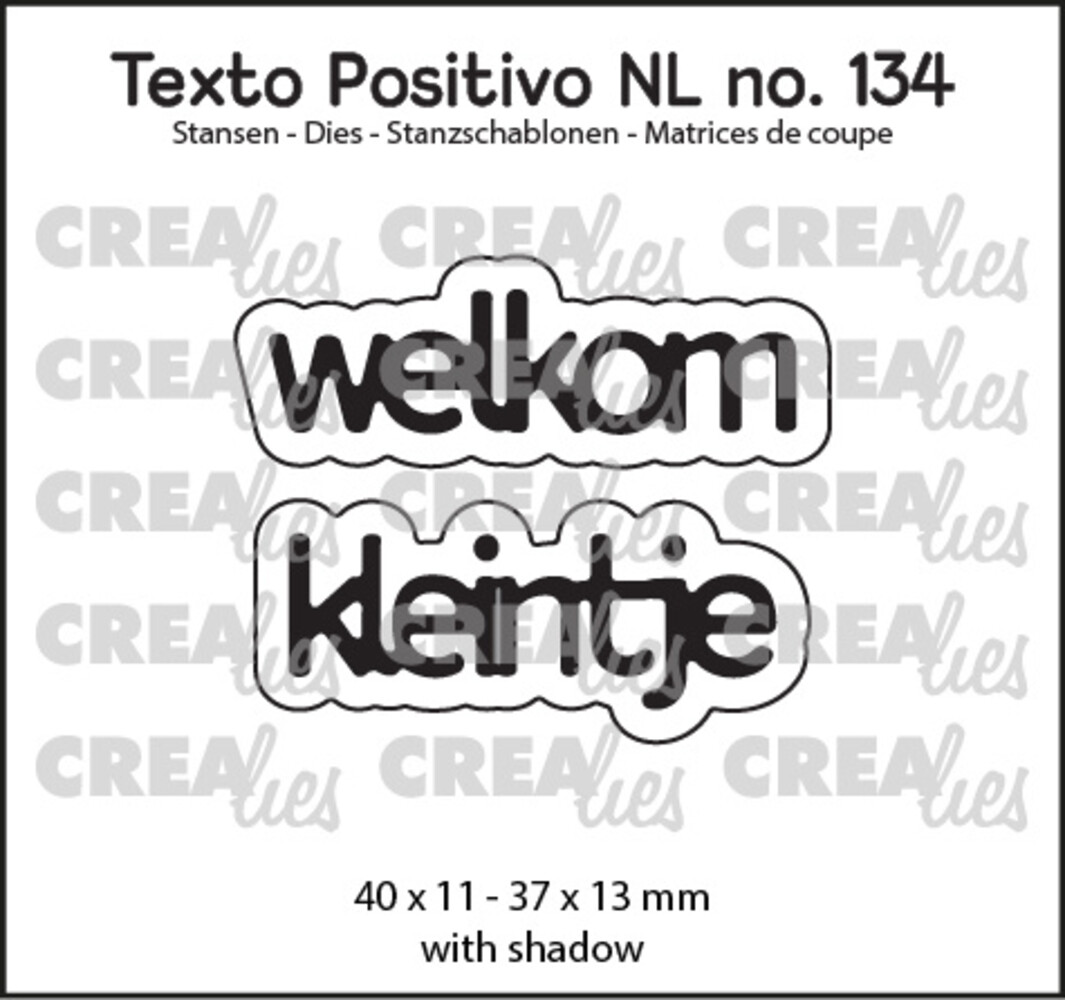 Crealies Texto Positivo Dies Welkom Kleintje (POSNL134) Crealies Texto Positivo Dies Welkom Kleintje (POSNL134)