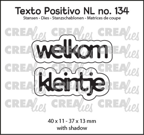 Crealies Texto Positivo Dies Welkom Kleintje (POSNL134) Crealies Texto Positivo Dies Welkom Kleintje (POSNL134)