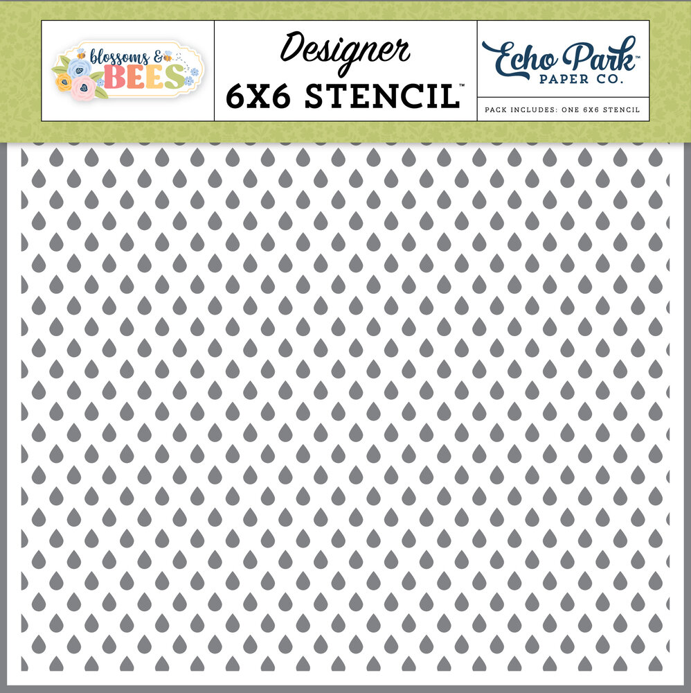 Echo Park Blossoms And Bees Stencil Raindrop Sky (BLB413035)