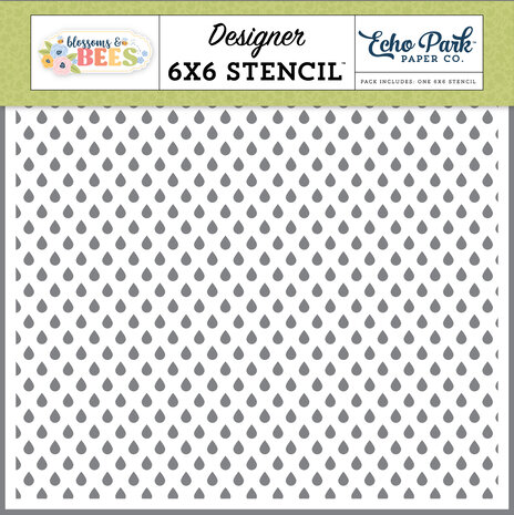 Echo Park Blossoms And Bees Stencil Raindrop Sky (BLB413035)