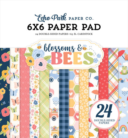 Echo Park Blossoms And Bees 6x6 Inch Paper Pad (BLB413023)