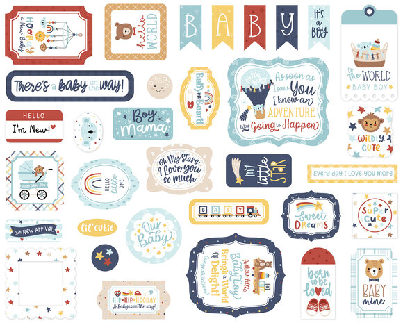 Echo Park Baby On Board It's a Boy! Ephemera (BOB415024) Echo Park Baby On Board It's a Boy! Ephemera (BOB415024)