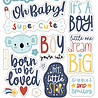 Echo Park Baby On Board It's a Boy! Chipboard Word & Phrases (BOB415022)