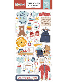 Echo Park Baby On Board It's a Boy! Chipboard Accents (BOB415021)