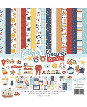 Echo Park Baby On Board It's a Boy! 12x12 Inch Collection Kit (BOB415016)