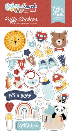 Echo Park Baby On Board It's a Boy! Puffy Stickers (BOB415066)