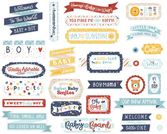 Echo Park Baby On Board It's a Boy! Titles & Phrases (BOB415032) Echo Park Baby On Board It's a Boy! Titles & Phrases (BOB415032)