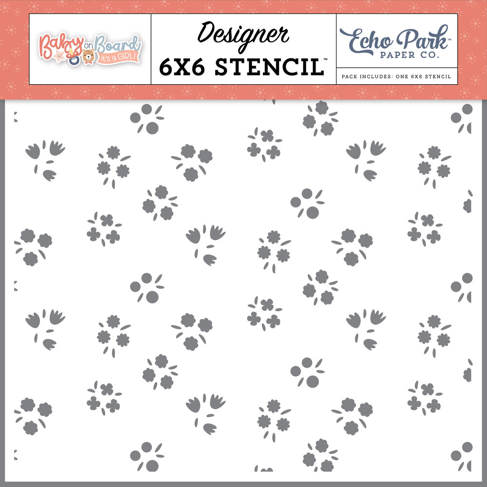 Echo Park Baby On Board It's a Girl! Stencil My Little One Bunches (BOG414035) Echo Park Baby On Board It's a Girl! Stencil My Little One Bunches (BOG414035)