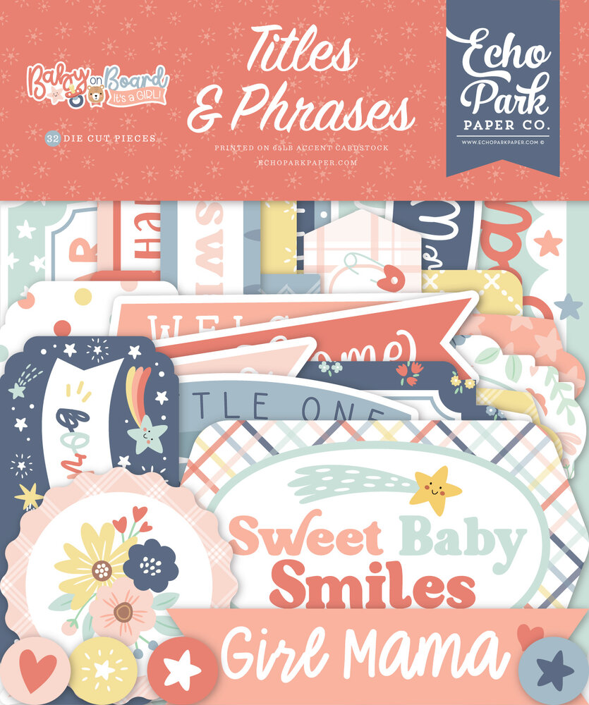 Echo Park Baby On Board It's a Girl! Titles & Phrases (BOG414032)