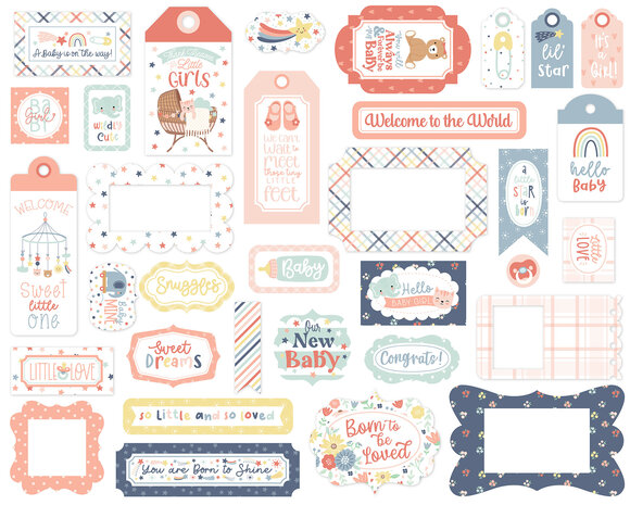 Echo Park Baby On Board It's a Girl! Frames & Tags (BOG414025) Echo Park Baby On Board It's a Girl! Frames & Tags (BOG414025)