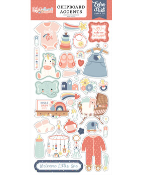 Echo Park Baby On Board It's a Girl! Chipboard Accents (BOG414021)