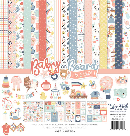 Echo Park Baby On Board It's a Girl! 12x12 Inch Collection Kit (BOG414016)