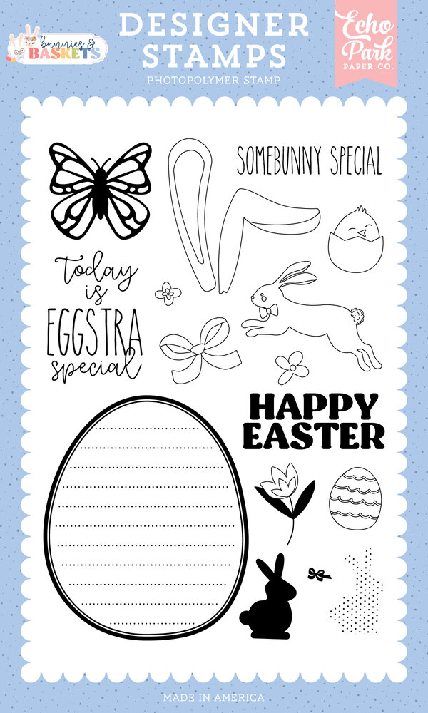 Echo Park Bunnies And Baskets Designer Stamps Eggstra Special (BUB412046) Echo Park Bunnies And Baskets Designer Stamps Eggstra Special (BUB412046)