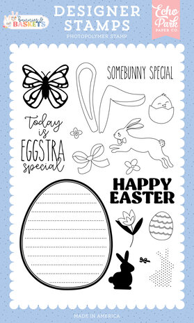Echo Park Bunnies And Baskets Designer Stamps Eggstra Special (BUB412046) Echo Park Bunnies And Baskets Designer Stamps Eggstra Special (BUB412046)