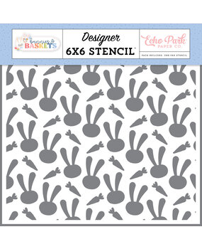 Echo Park Bunnies And Baskets Stencil Bunny And Carrots (BUB412033)