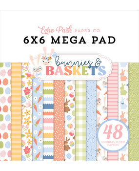 Echo Park Bunnies And Baskets 6x6 Inch Cardmakers Mega Pad (BUB412031)