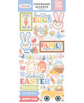 Echo Park Bunnies And Baskets Chipboard Accents (BUB412021)