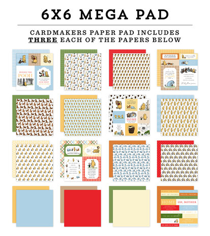 Echo Park The House At Pooh Corner 6x6 Inch Cardmakers Mega Pad (HPC420031)