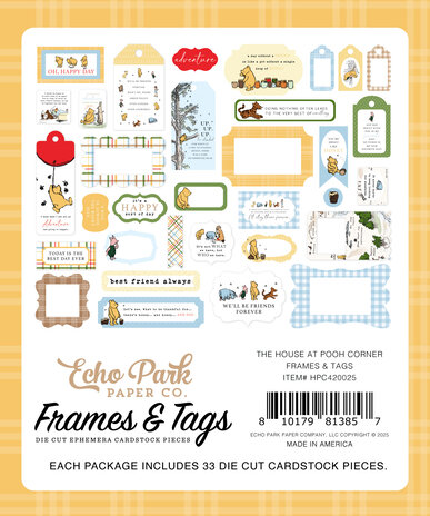 Echo Park The House At Pooh Corner Frames & Tags (HPC420025) Echo Park The House At Pooh Corner Frames & Tags (HPC420025)