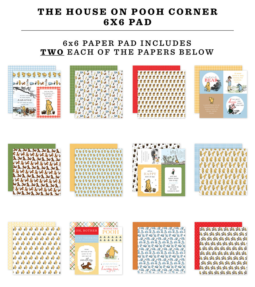 Echo Park The House At Pooh Corner 6x6 Inch Paper Pad (HPC420023) Echo Park The House At Pooh Corner 6x6 Inch Paper Pad (HPC420023)
