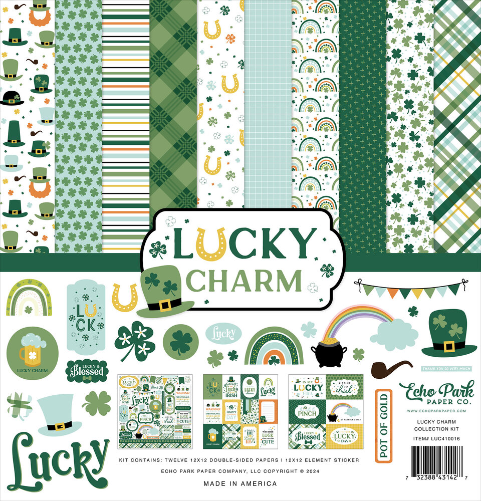 Echo Park Lucky Charm 12x12 Inch Collection Kit (LUC410016)
