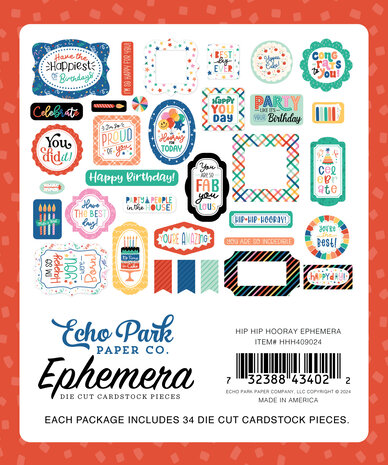 Echo Park Hip Hip Hooray Ephemera (HHH409024)