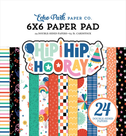 Echo Park Hip Hip Hooray 6x6 Inch Paper Pad (HHH409023)