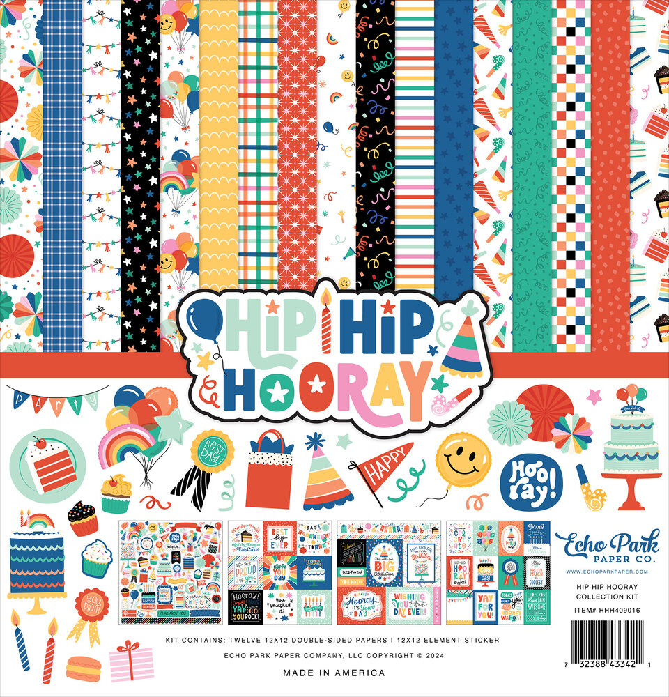 Echo Park Hip Hip Hooray 12x12 Inch Collection Kit (HHH409016)