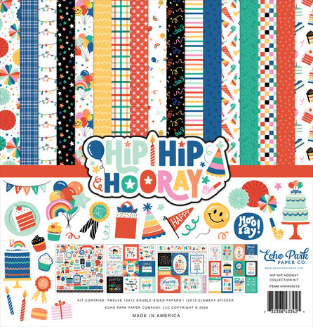 Echo Park Hip Hip Hooray 12x12 Inch Collection Kit (HHH409016)