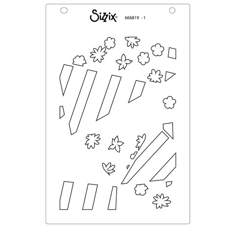 Sizzix Layered Stencils by Stacey Park Fragmented Floral #2 (4pcs) (666819) Sizzix Layered Stencils by Stacey Park Fragmented Floral #2 (4pcs) (666819)